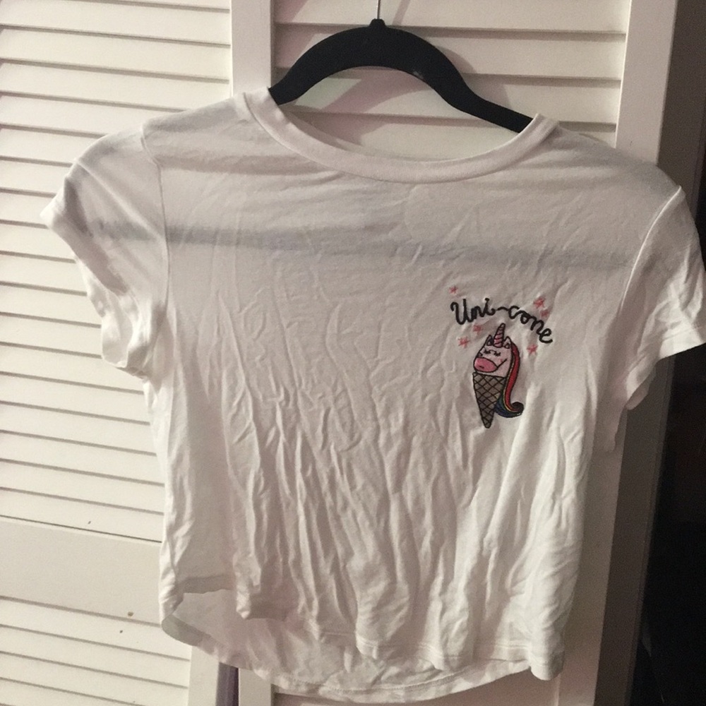 White H&M crop top